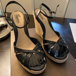 Gucci Guccissima Wedges in Black